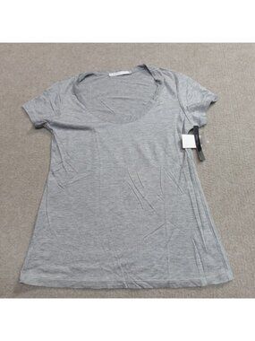 Twenty Womens Top Small Gray Solid Micromodal NEW